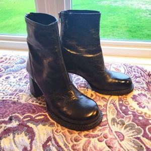 2for$80 - BNWOT Chunky Heel Black Leather Boots